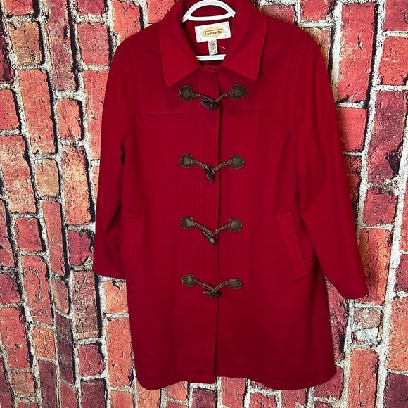 Talbots Red Women’s Coat 100% Wool red Vintage coat size 8 - Picture 1 of 16